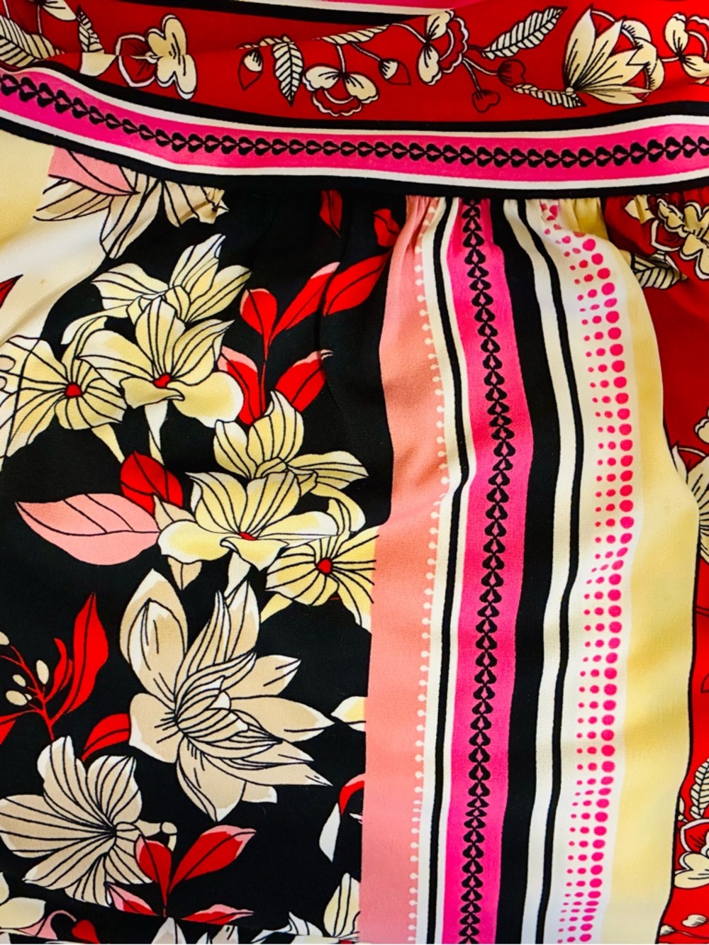 London Times Sleeveless Red Floral Stripe Maxi Dress - Small - Picture 8 of 8